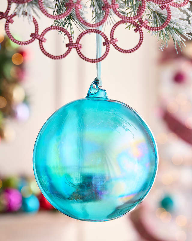 Cobalt Radiance Glass Ball Christmas Ornament